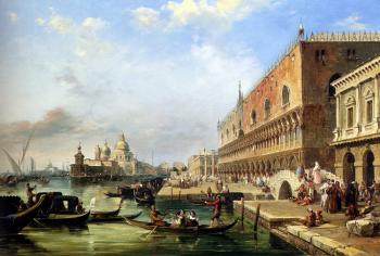 愛德華 普利切特 The bacino Venice Looking Towards The Grand Canal